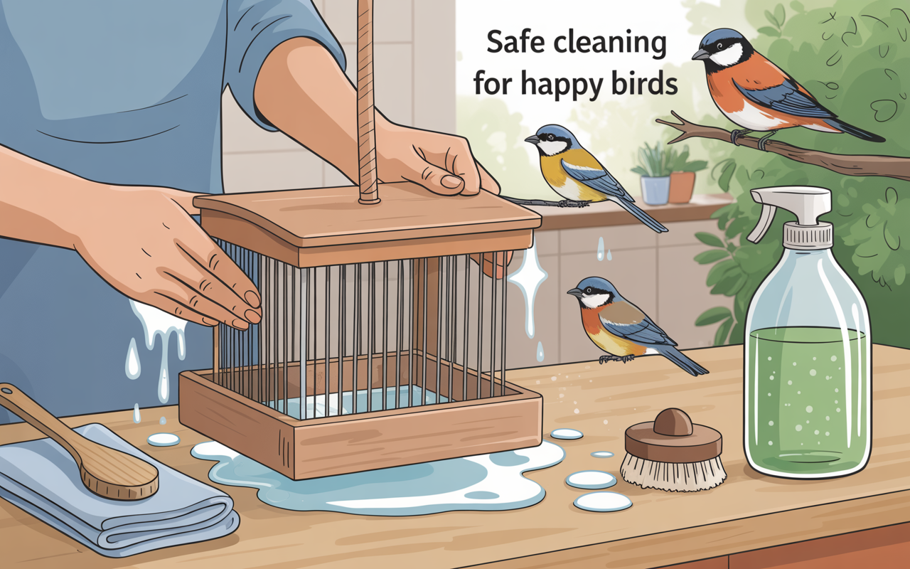 How to clean and sanitize bird feeders without harming birds